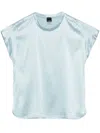 Pinko Farida Blouse Satin Silk Clothing In Blue