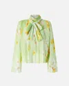 Pinko Light Blouse In Pleated Floral Crepon