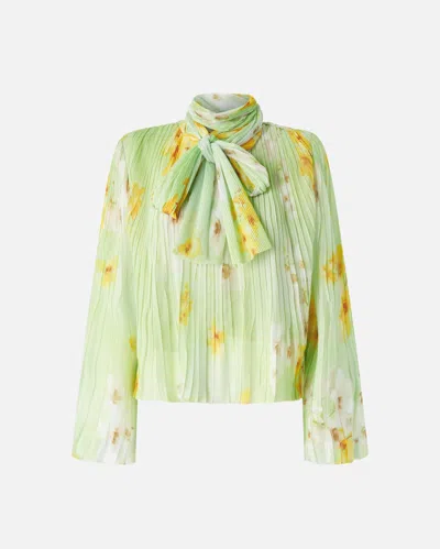 Pinko Light Blouse In Pleated Floral Crepon