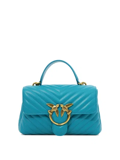 Pinko Light Blue Mini Love Puff Handbag For Women