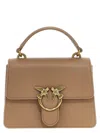 Pinko Light Brown Love One Satchel In Light Brown