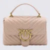 Pinko Classic Lady Love Bag Puff Chevron In Powder
