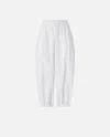 Pinko Lightweight Balloon Pants With Drawstring In Bright White