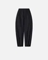 Pinko Lightweight Balloon Pants With Drawstring In Limo Black