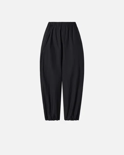Pinko Lightweight Balloon Pants With Drawstring In Limo Black