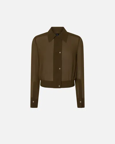 PINKO CHEMISIER LÉGER FAÇON BOMBER EN CRÊPE GEORGETTE