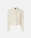 Pinko Chemisier Léger Façon Bomber En Crêpe Georgette In Rutabaga Pink