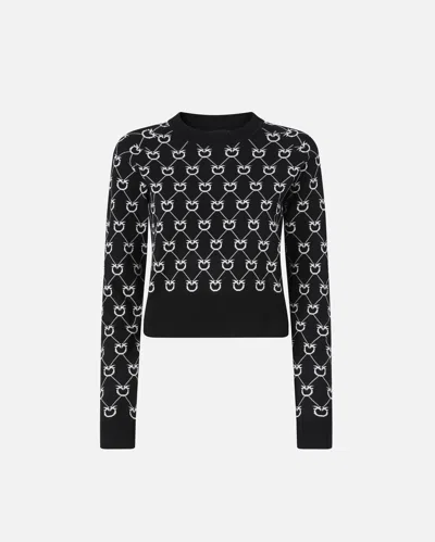 Pinko Pullover Leggero Jacquard Disegno Uccellini