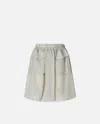 Pinko Lightweight Organza-effect Skirt With Pockets In Pearl Grey
