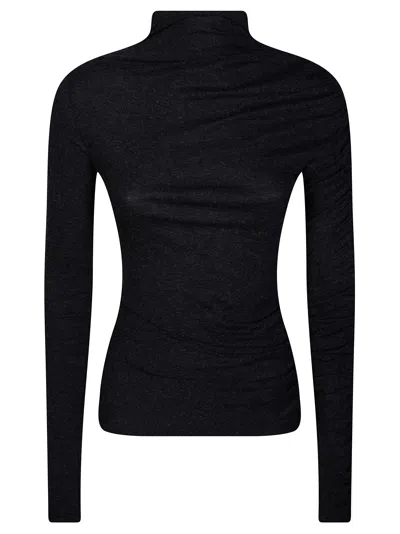 Pinko Lightweight Ribbed Cardigan In Grigio