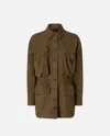 Pinko Lightweight Shacket With Pockets In Green Old England