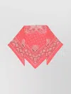 Pinko Lightweight Square Scarf With Bead And Crystal Embellishments