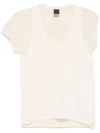 Pinko Lightweight T-shirt With Scoop Neckline And Longer Hem