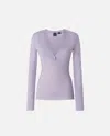 Pinko Lightweight Wool And Silk V-neck Sweater In Petalo D'orch.