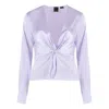 Pinko Lilac Silk Elegance Blouse In Purple