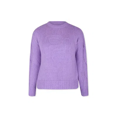 Pinko Kids' Lilac Sweater For Girl With Logo