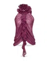 Pinko Georgette Halterneck Top In Grape Wine