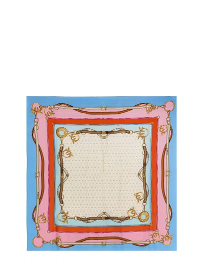 Pinko Limbo Silk And Viscose Blend Foulard With Multicolor Print