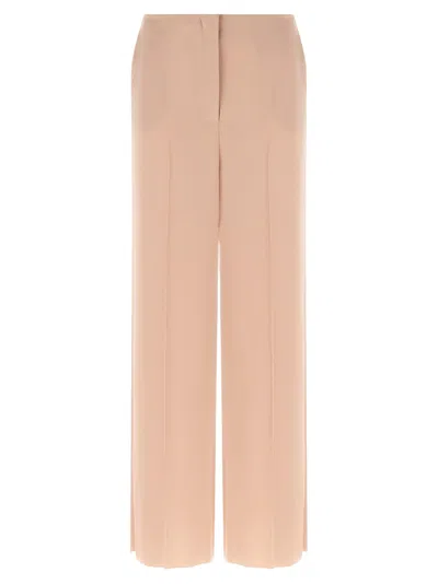 Pinko Limoncello Pink Pants With Concealed Front Closure In Tech Fabric Woman