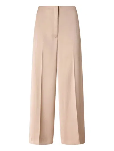 Pinko Limoncello Pink Pants With Concealed Front Closure In Tech Fabric Woman