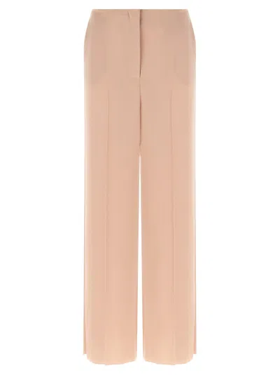 Pinko Limoncello Pink Pants With Concealed Front Closure In Tech Fabric Woman