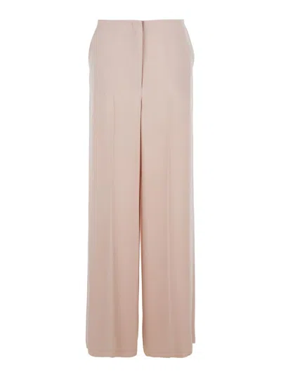 Pinko Limoncello Pink Pants With Concealed Front Closure In Tech Fabric Woman