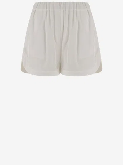 Pinko Linen And Viscose Short Pants In White