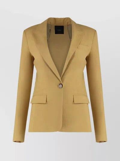 Pinko Linen Blazer Featuring Cut-out Detail