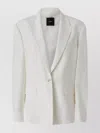 Pinko Tailored White Blazer With Adjustable Strap Detail