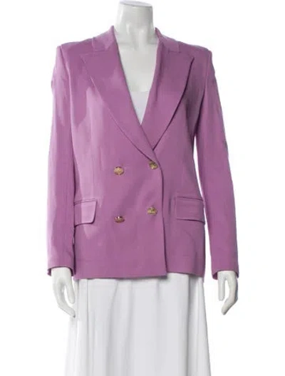 Pre-owned Pinko Linen Blazer In Purple