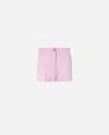 Pinko Linen-blend Shorts In Mauve Ch. Luna