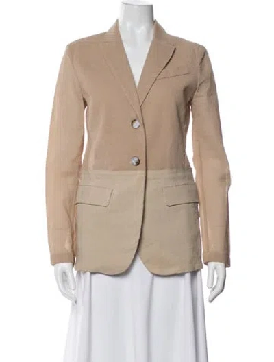 Pre-owned Pinko Linen Jacket W/ Tags In Neutral