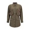 Pinko Lightweight Shacket With Pockets