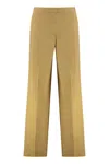 Pinko Trousers Linen High-rise Waist