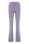 Pinko Linen Flared High Waist Trousers