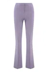 Pinko Linen Flared High Waist Trousers