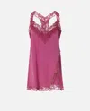 Pinko Lace-trimmed Silk Top