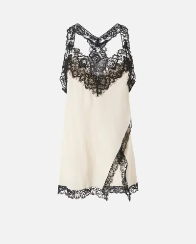 Pinko Lingerie Top With Lace In White