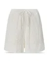 Pinko Drawstring Embroidered Shorts In White