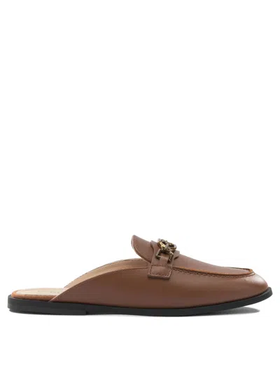 Pinko Loafers Flat Sole Round Toe Hardware In Brown