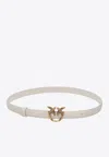 Pinko Fine Ceinture Love Birds En Cuir 2cm