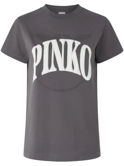 PINKO LOGO AND BIRDS T-SHIRT