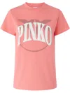 Pinko Logo And Birds T-shirt In Pink