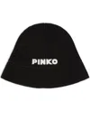 Pinko Logo-appliqué Bucket Hat In Black