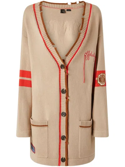PINKO LOGO-APPLIQUÉ CARDIGAN