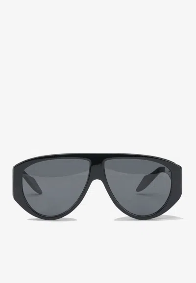 Pinko Logo Aviator Sunglasses In Black