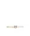 Pinko Fine Ceinture Avec Boucle Love Birds 1 Cm In White
