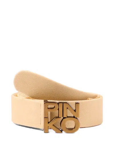 Pinko Kids' Logo Belt In Neutral