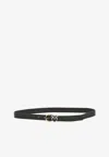 Pinko Logo Birds Leather Belt In Black