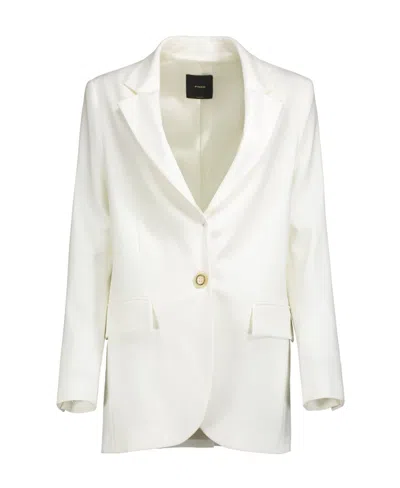 Pinko Logo Blazer In White